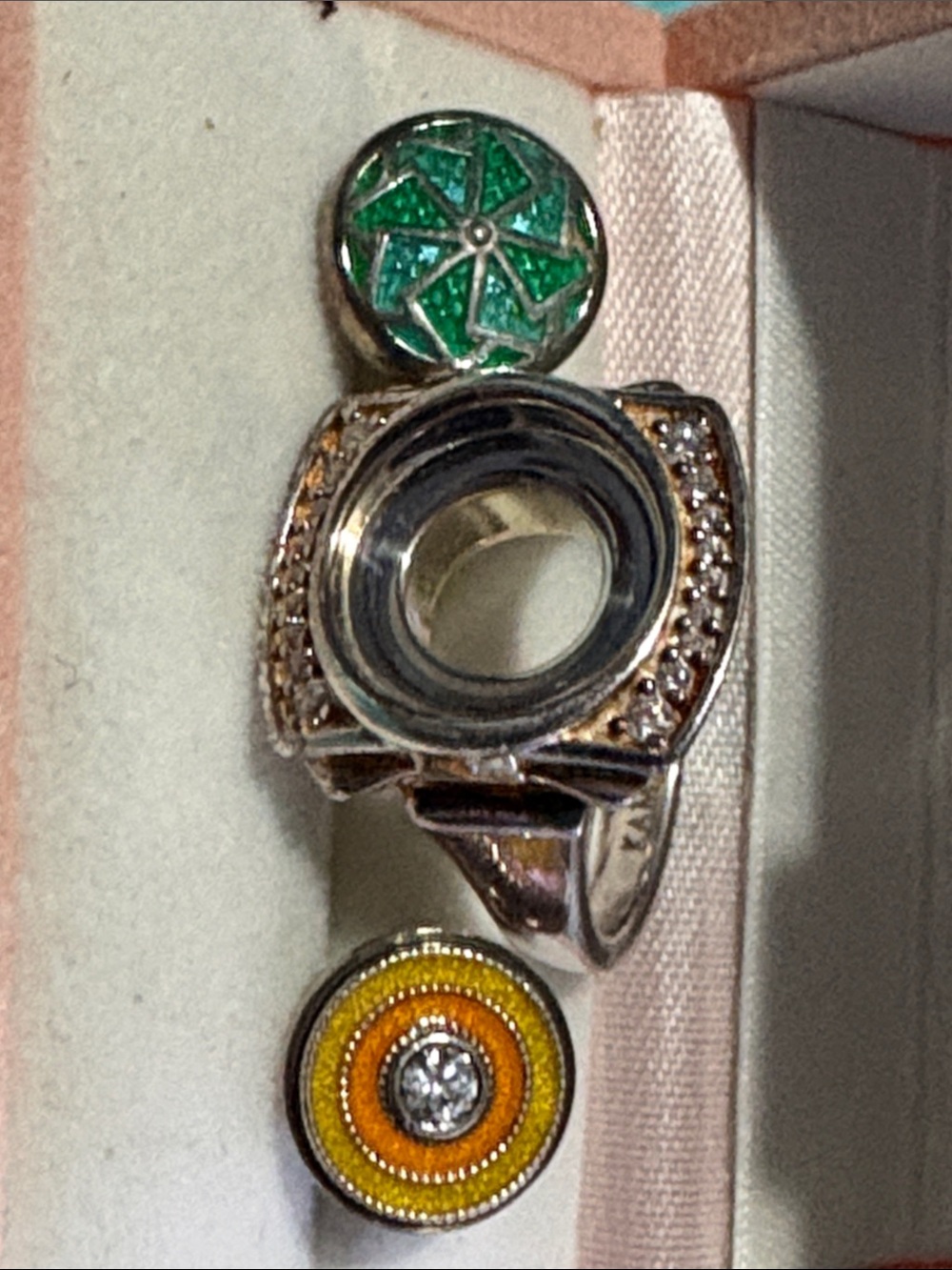 Sterling Silver Interchangeable Ring Sz 8 by Kameleon Co 17A
